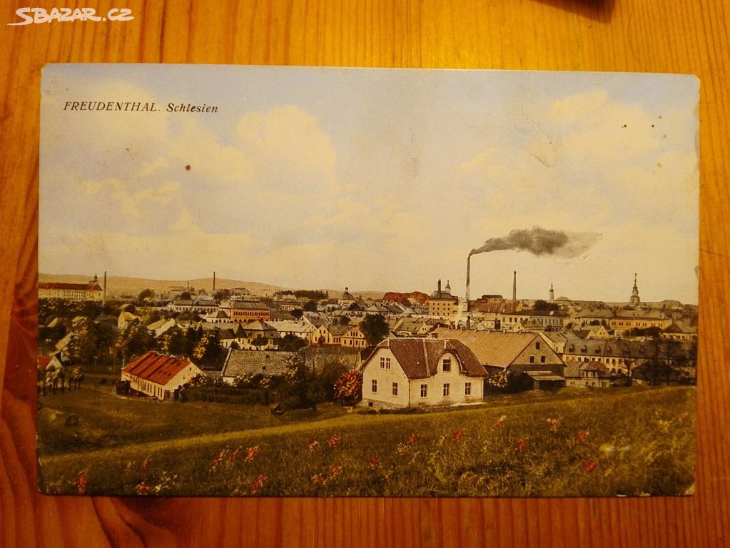 Stará pohlednice  Bruntál První Republika ČSR