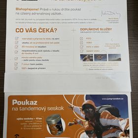 Obrázek k inzerátu: Poukaz na tandemovy seskok