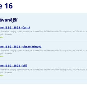 Obrázek k inzerátu: Nový Iphone 16, 128gb záruka 24 měsíců