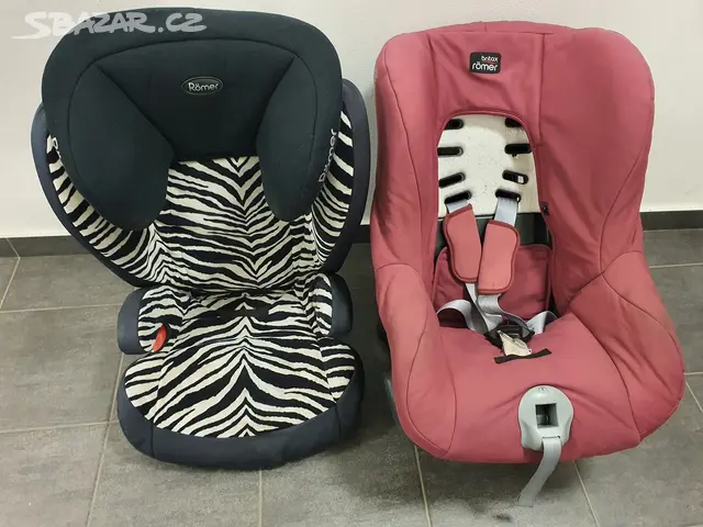 červená autosedačka Britax Isofix, potah zebra Praha Bazar