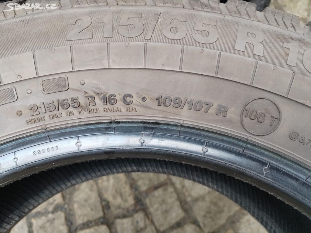 215/65/16C zimni pneu CONTINENTAL 215/65 R16C - Zlín - Sbazar.cz