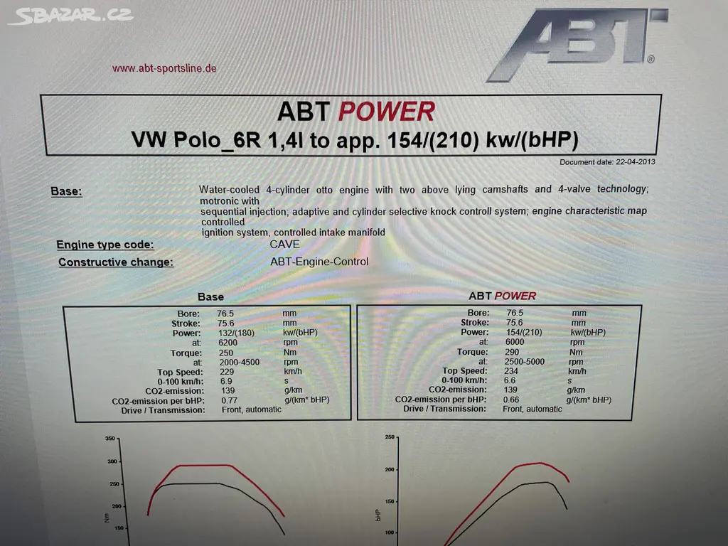 Řídící jednotka - Chip ABT 1.4 GTi RS Cupra