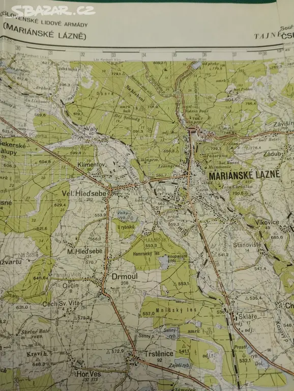 Exf Map Prodám soulep tří vojenských map z r. 1954 - Staňkov - Bazar - Sbazar.cz
