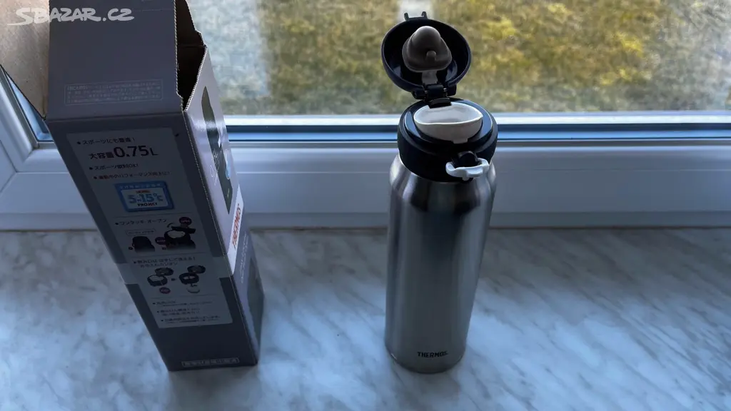 Thermos Cilio 750 Ml In Acciaio Inox | Bocca Larga 7,5 Cm | Tappo A Vite E Bicchiere Incluso | Isolante A Doppia Parete