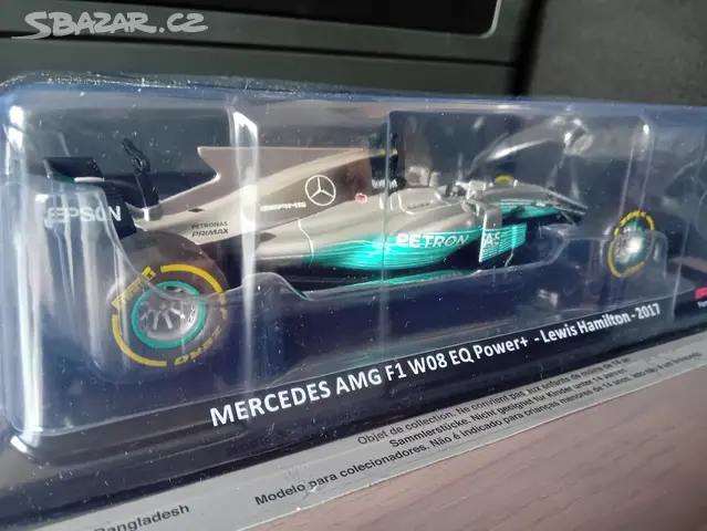 F1 Mercedes AMG W08 Hamilton 2017 – IXO 1/24, Métal, Avec Présentoir