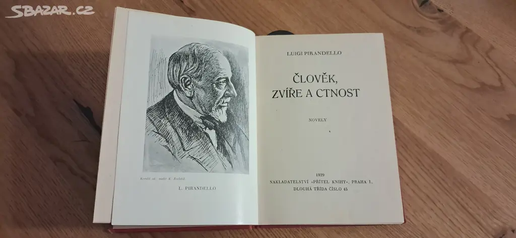 Staré knihy Člověk zvíře a ctnost Praha 17 Bazar Sbazar cz