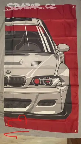 Drapeau Publicitaire BMW Classic E9 - Bannière Tissu 90x150 Cm, Neuf, Fabriqué En France