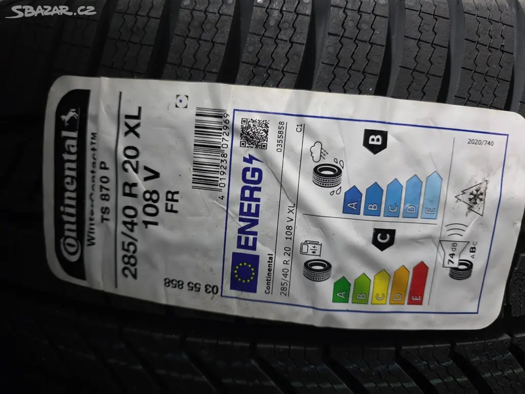 285/40 R20 108V XL Continental TS 870 Zimní Nové