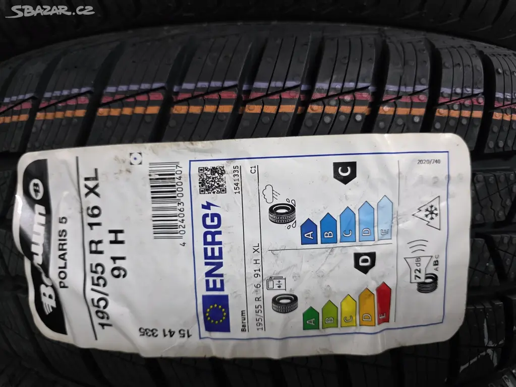 195/55 R16 91H XL Barum Polaris 5 Zimní Nová 1 Ks