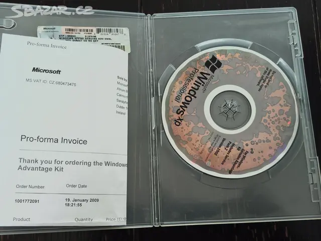Windows XP Professional CD + licence - Červený Kostelec - Bazar - Sbazar.cz