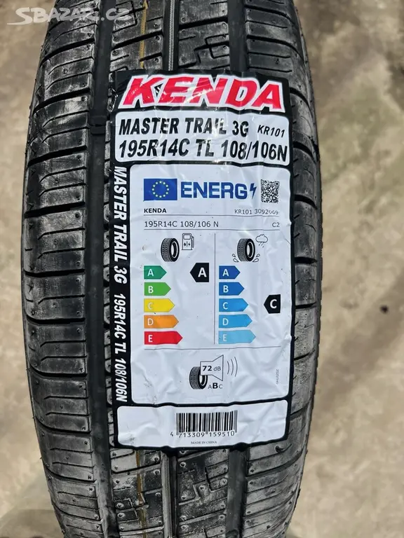 195 R14 TL Kenda C. KR101 Mastertrail 3G 108/106N - Kolín - Bazar ...