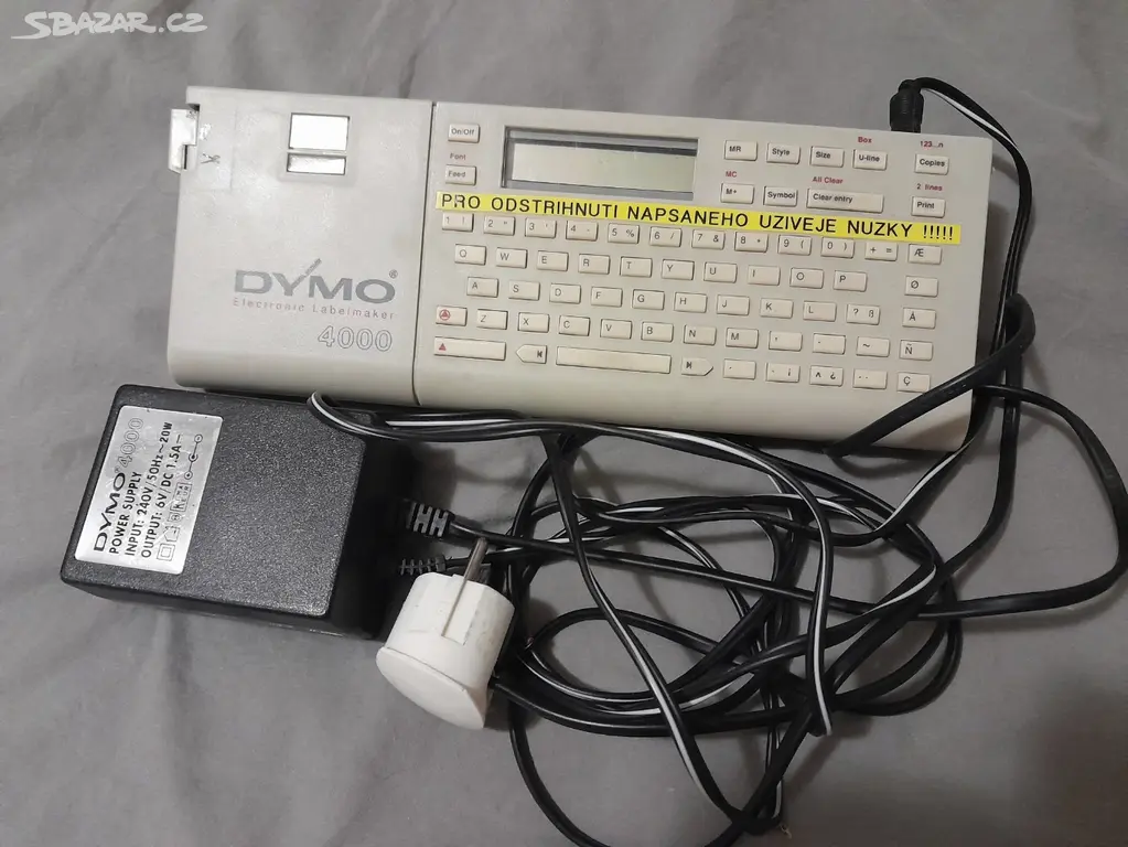 Štítkovač Dymo 4000 Electronic Labelmaker - Praha 3 - Bazar - Sbazar.cz