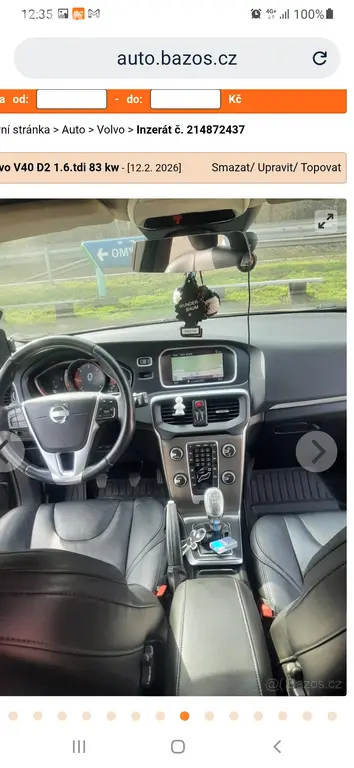 Volvo V40 D2 1.6 tdi 84kw - fotka 5