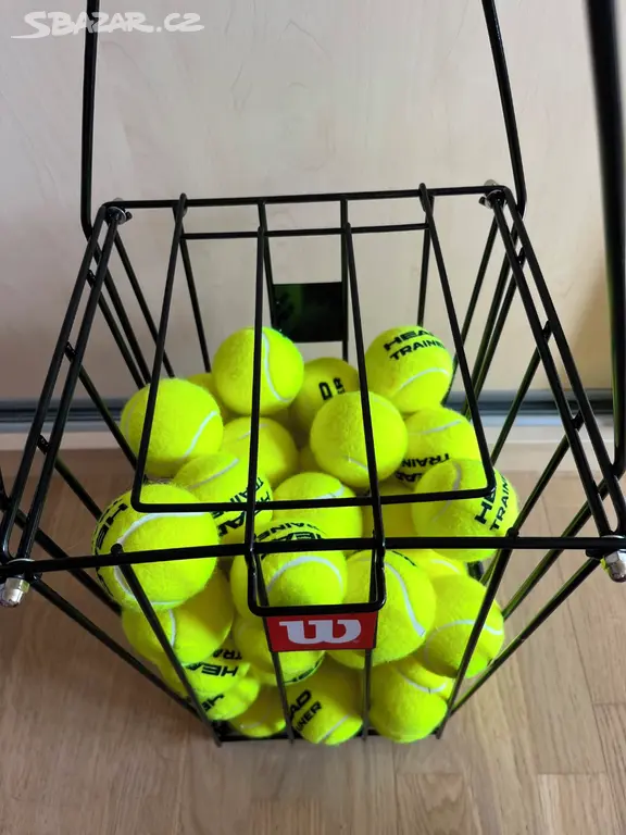 Tenisový koš včetně míčků (55 ks) - Praha-Štěrboholy - Bazar - Sbazar.cz