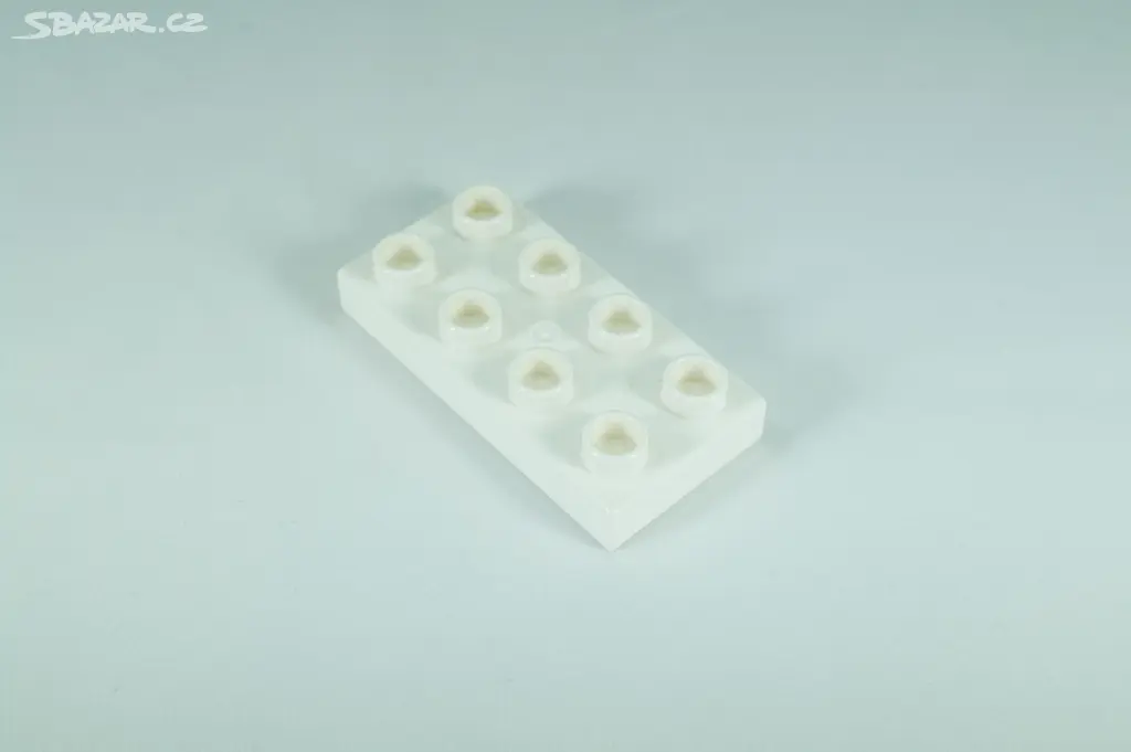 Náhled: LEGO DUPLO kostka/deska 2x4 tenká - bílá