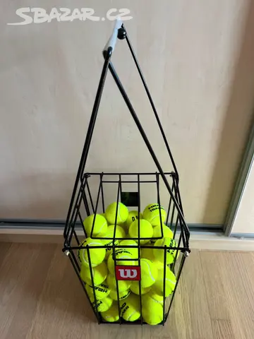 Tenisový koš včetně míčků (55 ks) - Praha-Štěrboholy - Bazar - Sbazar.cz