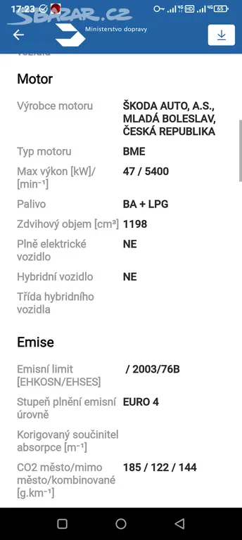 ŠKODA Fabia sedan 1,2 LPG - fotka 6