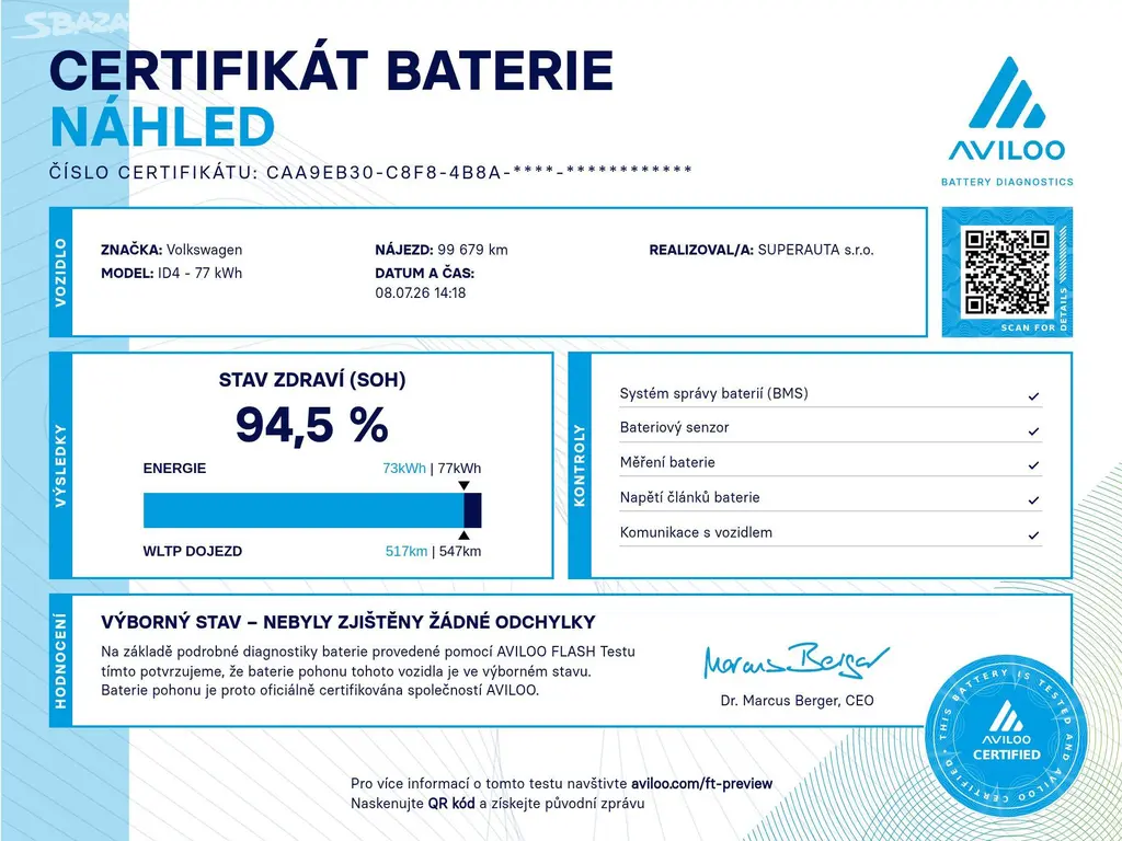 Volkswagen ID.4, Pro Prf. 82kWh SOH 95% Tažné z - fotka 4