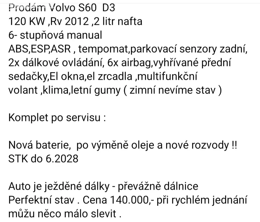 Volvo S60 D3 ,komplet po servisu - fotka 2