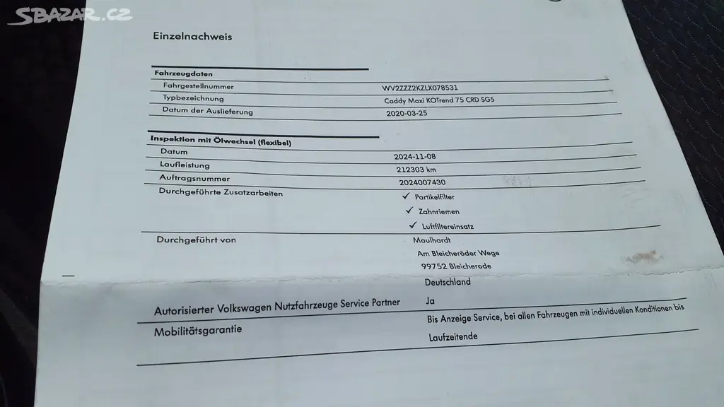 Volkswagen Caddy, MAXI 2.0Tdi 5-MÍST ODPOČET DPH - fotka 6