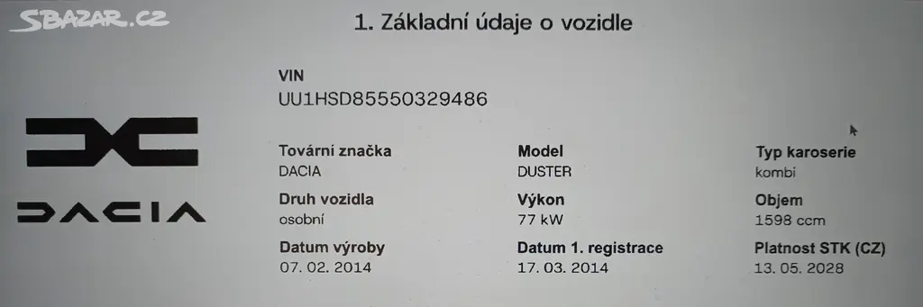 Prodám DACIA Duster 1,6 16V 4x2 LPG - fotka 3