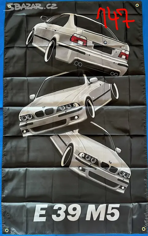 Náhled: 147 - Banner prapor vlajka BMW E39 M5 šedý 90x