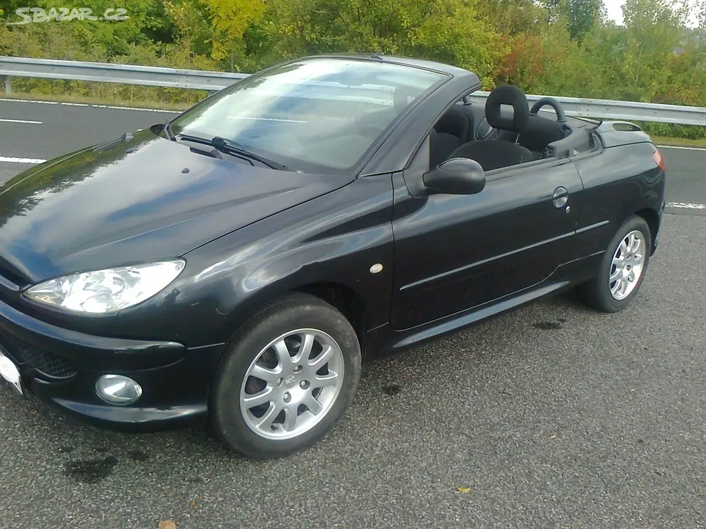 Peugeot 206cc,cabrio,NOVÉ STK 5/2028,r.05,1.6i,ALU