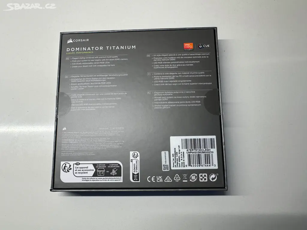 Corsair DOMINATOR TITANIUM RGB 64GB (2×32GB) - fotka 6