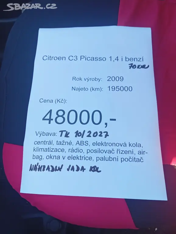 Citroen C3 Picasso 1,4 benzín 70kw - fotka 6