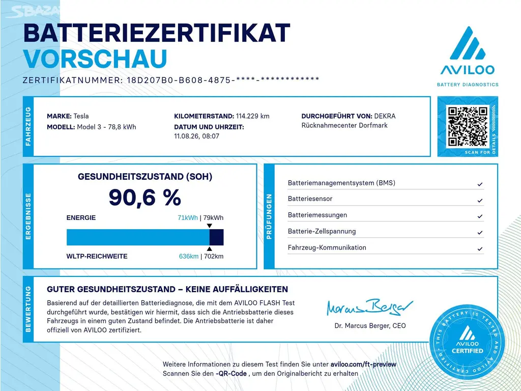 Tesla Model 3, LR 4x4 SOH 91% NEHAVAR. 1.maj - fotka 4