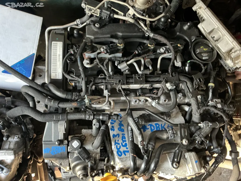 Motor octavia 3 1.6 TDi 81 kw DBKA KOMPLETNÍ