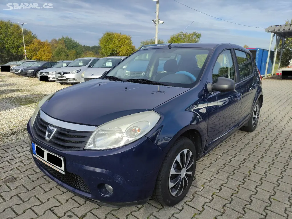 Dacia SANDERO 1.2i 55KW,NOVÉ v ČR,KLIMA,SERVO,BC.